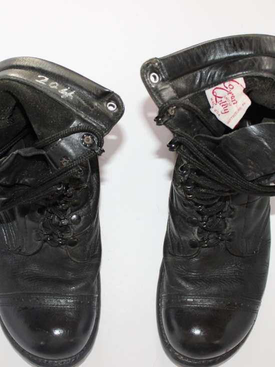 Vintage 90s Corcoran Jump Boots Black Leather Military Boots 11.5R USA main image 3
